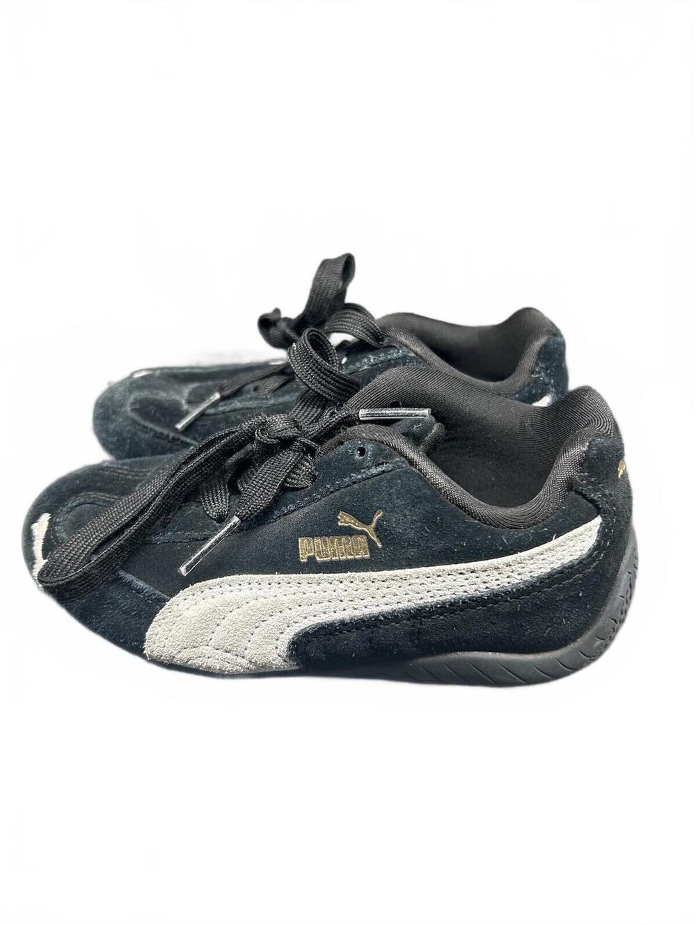 PUMA Speedcat OG Toddler Shoes Black White Suede Size 11C (toddler 11)